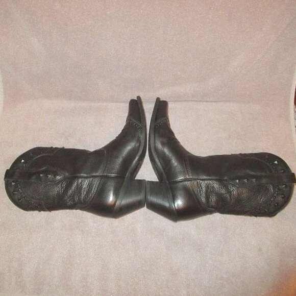 Ariat Womens Dixie Leather Cowboy Boots Size 7.5 Studs Mid-Calf Western Baddie - Picture 10 of 13